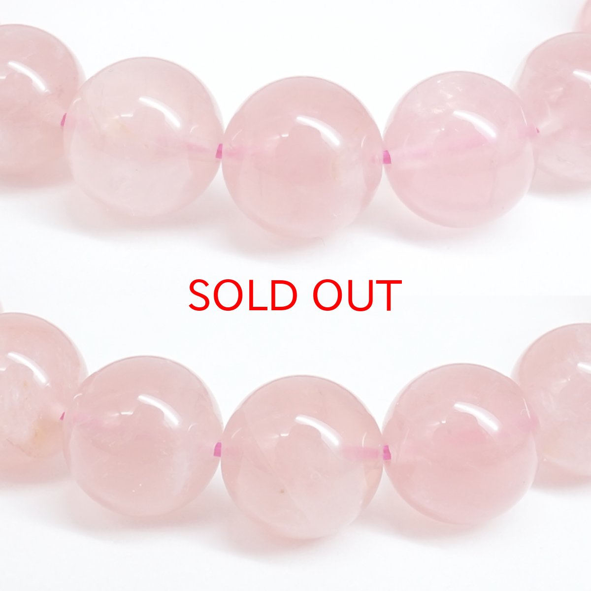 画像2: 【石の日セール】 ディープローズクォーツ ブレスレット 約10mm マダガスカル産 【一点もの】 Deep Rose Quartz ローズクォーツ クォーツ 水晶 10月誕生石 紅水晶 紅石英 お守り 内包物 鉱物 天然石 パワーストーン カラーストーン (2)