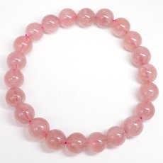 画像3: ディープローズクォーツ ブレスレット 約8mm マダガスカル産 【一点もの】 Deep Rose Quartz ローズクォーツ クォーツ 水晶 10月誕生石 紅水晶 紅石英 お守り 内包物 鉱物 天然石 パワーストーン カラーストーン (3)