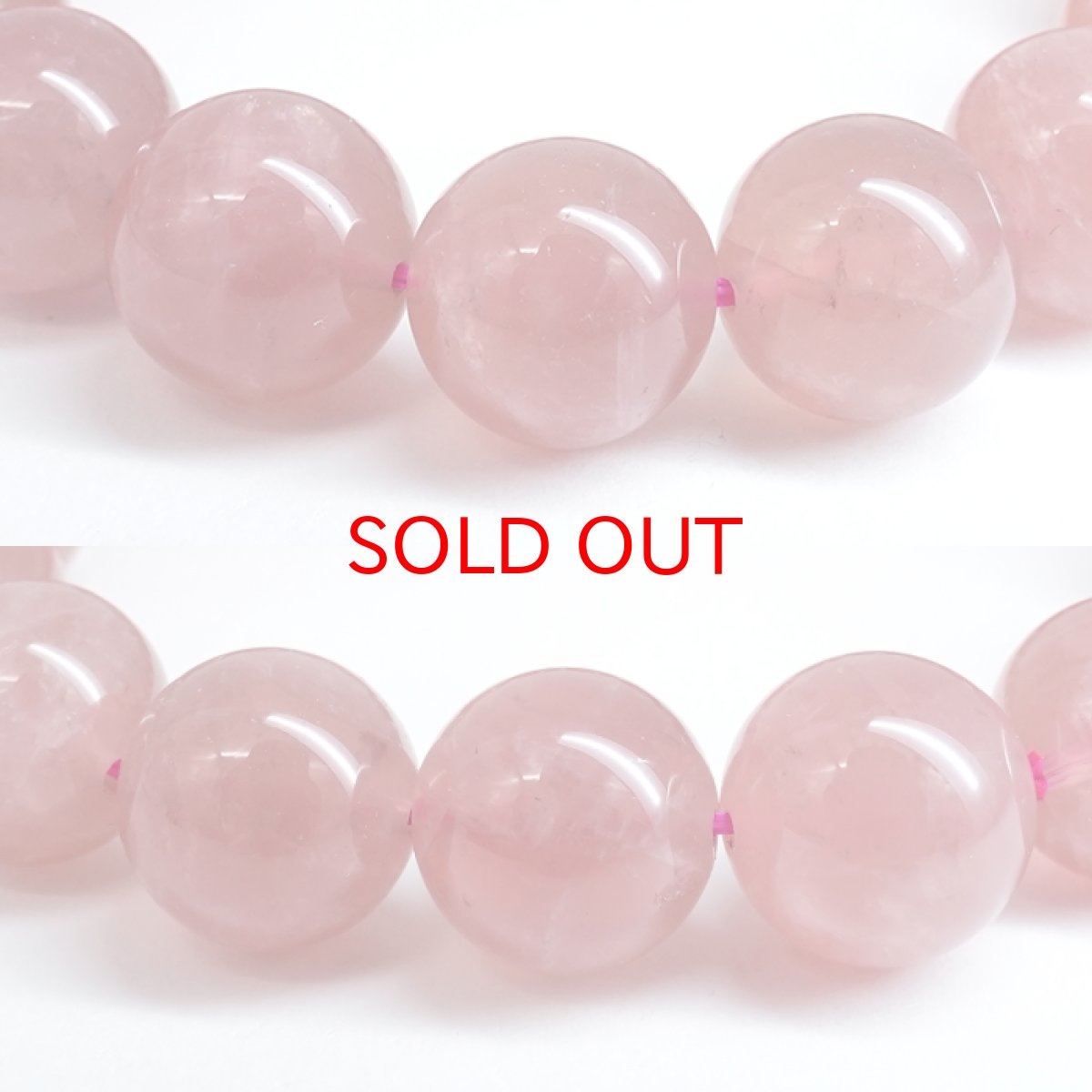 画像2: ディープローズクォーツ ブレスレット 約12mm マダガスカル産 【一点もの】 Deep Rose Quartz ローズクォーツ クォーツ 水晶 10月誕生石 紅水晶 紅石英 お守り 内包物 鉱物 天然石 パワーストーン カラーストーン (2)