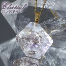 画像1: エレスチャル ペンダントトップ ポリッシュ ブラジル産 【一点もの】 Elestial 原石 日本製 自社製 ステンレス 骸骨水晶 水晶 クォーツ 研磨 4月誕生石 内包物 パーフェクトストーン お守り 浄化 天然石 パワーストーン カラーストーン (1)