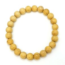 画像3: 金色南天 8mm ブレスレット 山陰地方・庄屋産 【一点もの】 桐箱 原木付き 小口切り 手抜き 木目 希少 日本産 Golden Sacred Bamboo 天然木 パワーズウッド (3)