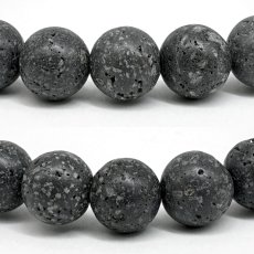 画像2: 【セール20%OFF】 霊峰 富士溶岩 水研磨 8mm ブレスレット 静岡県産 FUJI Lava Stone 日本銘石 富士山 遠赤外線 鉱物 パワーストーン 天然石 (2)