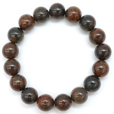 画像3: 幸太郎石 赤 ブレスレット 12mm 北海道産 KOTARO Stone 希少 アイヌ人 変形礫岩 日本銘石 お守り 浄化 鉱物 天然石 パワーストーン (3)