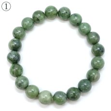 画像2: 日高翡翠 10mm ブレスレット Sランク 北海道産 日高町 【一点もの】 HIDAKA Jade クロム 翡翠 ひすい 日本銘石 正規代理店 日本製 自社製 鉱物 パワーストーン 天然石 (2)