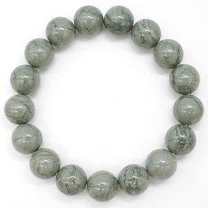 画像3: 神居古潭 Sランク ブレスレット 12mm シルバーグリーン 北海道産 Kamui kotan カムイコタン アイヌ 聖地 希少 緑 日本銘石 お守り 浄化 鉱物 天然石 パワーストーン (3)