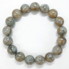 画像3: 岐阜チャート ブレスレット 12mm 岐阜県産 GIFU Chert 日本銘石 お守り 浄化 鉱物 天然石 パワーストーン (3)