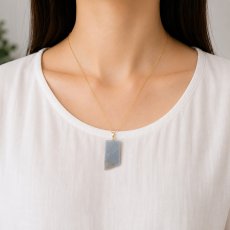 画像6: 糸魚川翡翠 ペンダントトップ ラベンダー 新潟県産 【一点もの】 Itoigawa Jade ステンレス 翡翠 ひすい 希少 国石 日本銘石 お守り 浄化 天然石 パワーストーン (6)