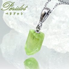 画像1: ペリドット ペンダントトップ ST パキスタン産 【一点もの】 原石 結晶 ステンレス Peridot 日本製 自社製 8月誕生石 サージカル カンラン石 オリビン お守り 浄化 ヒーリング 天然石 パワーストーン カラーストーン (1)