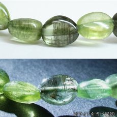 画像2: ルドウィジャイトインペリドット ブレスレット タンブル パキスタン産 【一点もの】 Peridot 8月誕生石 カンラン石 ルチルペリドット ルドウィヒ石 お守り 浄化 ヒーリング 天然石 パワーストーン カラーストーン (2)