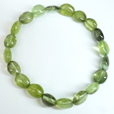画像3: ルドウィジャイトインペリドット ブレスレット タンブル パキスタン産 【一点もの】 Peridot 8月誕生石 カンラン石 ルチルペリドット ルドウィヒ石 お守り 浄化 ヒーリング 天然石 パワーストーン カラーストーン (3)