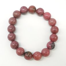 画像3: 愛知ロードナイト 12mm Sランク 柄なし ブレスレット【1点もの】愛知県産 AICHI Rhodonite 恋愛運 仕事運 お守り 浄化 日本銘石 天然石 パワーストーン (3)