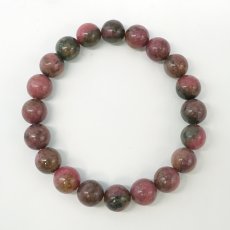 画像3: 愛知ロードナイト 10mm Sランク 柄あり ブレスレット【1点もの】愛知県産 AICHI Rhodonite 恋愛運 仕事運 お守り 浄化 日本銘石 天然石 パワーストーン (3)