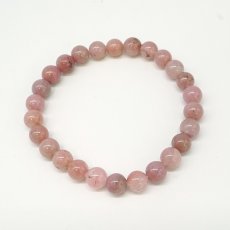 画像3: 愛知ロードナイトシリカ 約7mm Sランク ブレスレット AICHI Rhodonite Silica 愛知県産【1点もの】お守り 浄化 日本銘石 天然石 パワーストーン (3)