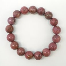 画像3: 愛知ロードナイト 12.5mm Sランク 柄なし ブレスレット【1点もの】愛知県産 AICHI Rhodonite 恋愛運 仕事運 お守り 浄化 日本銘石 天然石 パワーストーン (3)