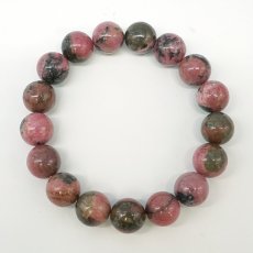 画像3: 愛知ロードナイト 12mm Sランク 柄あり ブレスレット【1点もの】愛知県産 AICHI Rhodonite 恋愛運 仕事運 お守り 浄化 日本銘石 天然石 パワーストーン (3)