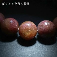 画像4: 愛知ロードナイトシリカ 約12.5mm Sランク ブレスレット AICHI Rhodonite Silica 愛知県産【1点もの】お守り 浄化 日本銘石 天然石 パワーストーン (4)
