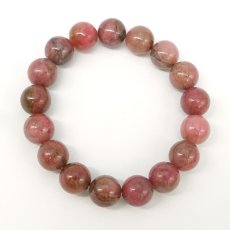 画像3: 愛知ロードナイトシリカ 約12.5mm Sランク ブレスレット AICHI Rhodonite Silica 愛知県産【1点もの】お守り 浄化 日本銘石 天然石 パワーストーン (3)