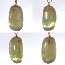 画像2: ダイアスポアキャッツアイ ペンダントトップ トルコ産【一点もの】Diaspore cat's eye 日本製 自社製 ゴールド お守り 天然石 鉱物 パワーストーン カラーストーン (2)