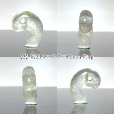 画像3: ルチルクォーツ 勾玉 20mm ブラジル産【 一点もの 】Rutile quartz 希少 針水晶 ルチル 鉱物 浄化 お守り 風水 オブジェ 幸運 開運 運気 縁起物 2026年 天然石 パワースト (3)