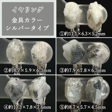 画像5: フェナカイト イヤリング 原石 ブラジル産【一点物】ステンレス製 Phenakite ネジ巻き式 ゴールド シルバー 鉱物 希少石 フェナス石 フェナス石 フェナサイト お守り 浄化 アクセサリー ヒーリング 天然石 パワーストーン (5)