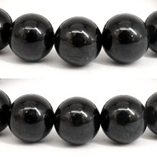 画像2: ミャンマー翡翠 10mm ブラック ブレスレット 黒翡翠 ミャンマー産 翡翠 Myanmar Jade ブラックジェダイト 本翡翠 ひすい お守り 浄化 天然石 パワーストーン (2)