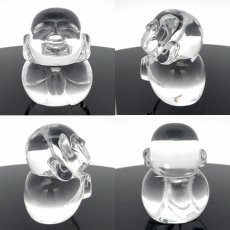 画像3: 天然水晶 お地蔵様 彫り物 山梨研磨 【一点物】 Quartz 水晶 石英 4月誕生石 縁起物 守り仏 彫刻 手研磨 職人 無処理 天然石 パワーストーン (3)