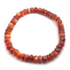 画像3: サンストーン 6.5mm ブレスレット ソロバンカット インド産 【一点もの】 Sunstone 太陽石 アベンチュレッセンス シラー 内包物 輝き 天然石 パワーストーン カラーストーン (3)