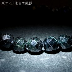 画像4: ミャンマー翡翠 6mm カット ブラック ブレスレット 黒翡翠 ミャンマー産 翡翠 Myanmar Jade ブラックジェダイト 本翡翠 ひすい お守り 浄化 天然石 パワーストーン (4)