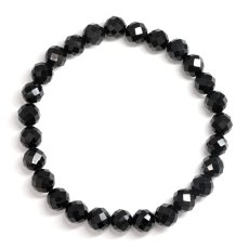 画像3: ミャンマー翡翠 6mm カット ブラック ブレスレット 黒翡翠 ミャンマー産 翡翠 Myanmar Jade ブラックジェダイト 本翡翠 ひすい お守り 浄化 天然石 パワーストーン (3)