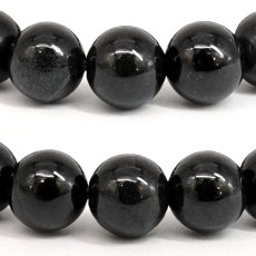 画像2: ミャンマー翡翠 8mm ブラック ブレスレット 黒翡翠 ミャンマー産 翡翠 Myanmar Jade ブラックジェダイト 本翡翠 ひすい お守り 浄化 天然石 パワーストーン (2)