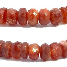 画像2: サンストーン 6.5mm ブレスレット ソロバンカット インド産 【一点もの】 Sunstone 太陽石 アベンチュレッセンス シラー 内包物 輝き 天然石 パワーストーン カラーストーン (2)