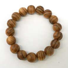画像3: 魚梁瀬杉(やなせすぎ) ブレスレット 12mm 高知県【日本銘木】47都道府県 YANASE Japanese Cedar 自社製 日本製 平安時代 戦国時代 日本三大杉美林 天然木 パワーズウッド (3)