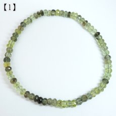 画像3: ルドウィジャイトインペリドット ブレスレット ソロバンカット パキスタン産 【一点もの】 Peridot 8月誕生石 カンラン石 ルチルペリドット ルドウィヒ石 お守り 浄化 ヒーリング 天然石 パワーストーン カラーストーン  (3)