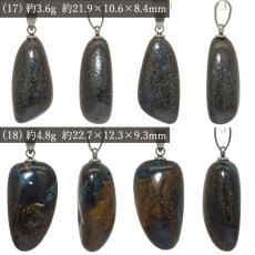 画像10: ボルダーオパール ペンダントトップ オーストラリア産 【一点物】 ステンレス製 Boulder Opal オパール 蛋白石 10月誕生石 日本製 自社製 母岩付き 天然オパール 個性派 天然石 パワーストーン (10)