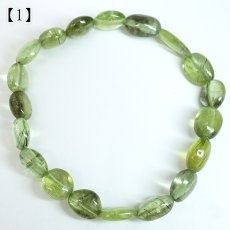 画像3:  ルドウィジャイトインペリドット ブレスレット タンブル パキスタン産 【一点もの】 Peridot 8月誕生石 カンラン石 ルチルペリドット ルドウィヒ石 お守り 浄化 ヒーリング 天然石 パワーストーン カラーストーン (3)