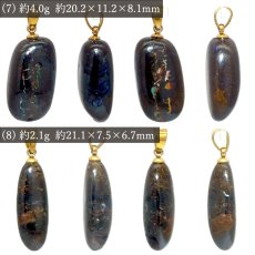 画像5: ボルダーオパール ペンダントトップ オーストラリア産 【一点物】 ステンレス製 Boulder Opal オパール 蛋白石 10月誕生石 日本製 自社製 母岩付き 天然オパール 個性派 天然石 パワーストーン (5)