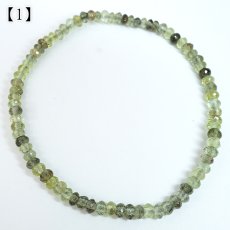 画像3: ルドウィジャイトインペリドット ブレスレット ソロバンカット パキスタン産 【一点もの】 Peridot 8月誕生石 カンラン石 ルチルペリドット ルドウィヒ石 お守り 浄化 ヒーリング 天然石 パワーストーン カラーストーン  (3)