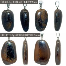 画像6: ボルダーオパール ペンダントトップ オーストラリア産 【一点物】 ステンレス製 Boulder Opal オパール 蛋白石 10月誕生石 日本製 自社製 母岩付き 天然オパール 個性派 天然石 パワーストーン (6)