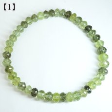 画像3: ルドウィジャイトインペリドット ブレスレット ソロバンカット パキスタン産 【一点もの】 Peridot 8月誕生石 カンラン石 ルチルペリドット ルドウィヒ石 お守り 浄化 ヒーリング 天然石 パワーストーン カラーストーン  (3)
