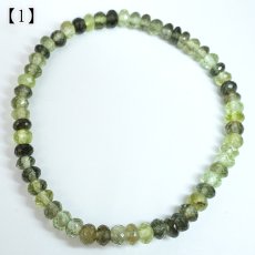 画像3: ルドウィジャイトインペリドット ブレスレット ソロバンカット パキスタン産 【一点もの】 Peridot 8月誕生石 カンラン石 ルチルペリドット ルドウィヒ石 お守り 浄化 ヒーリング 天然石 パワーストーン カラーストーン (3)
