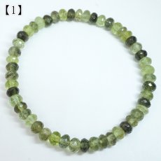 画像3: ルドウィジャイトインペリドット ブレスレット ソロバンカット パキスタン産 【一点もの】 Peridot 8月誕生石 カンラン石 ルチルペリドット ルドウィヒ石 お守り 浄化 ヒーリング 天然石 パワーストーン カラーストーン  (3)