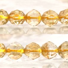画像2:    シトリン スターカット AAAランク 6mm ブレスレット ブラジル産 Citrine 黄水晶 11月誕生石 希少 お守り 浄化 天然石 パワーストーン カラーストーン (2)