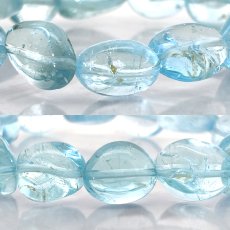 画像2: ブルートパーズ ブレスレット タンブル型 ブラジル産 【一点もの】 Blue topaz トパーズ 希少 11月誕生石 お守り 浄化 アクセサリー ヒーリング 天然石 パワーストーン カラーストーン (2)