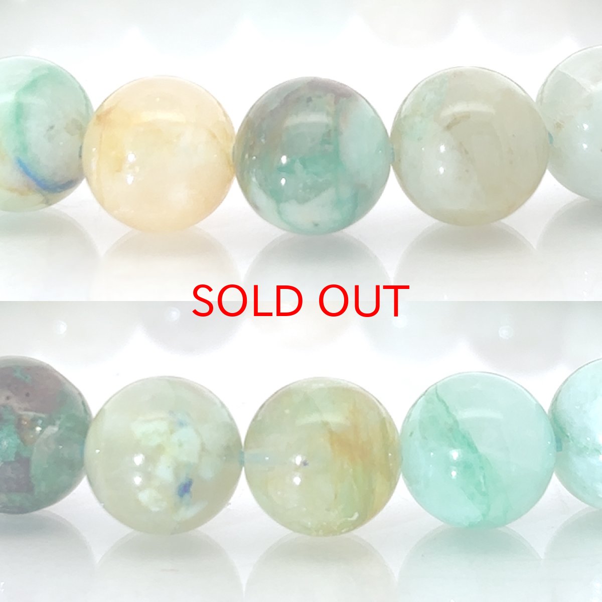 画像2: 【石の日SALE】 リソコラシリカ ブレスレット 9mm ブラジル産 【一点もの】 Chrysocolla Silica クリソコラ 珪孔雀石 石英 お守り 浄化 アクセサリー ヒーリング 天然石 パワーストーン カラーストーン (2)