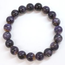 画像3:  ブラックチャロアイト ブレスレット 10.5mm ロシア産 【一点もの】 Black Charoite チャロアイト 三大ヒーリングストーン 希少 貴重 お守り 浄化 アクセサリー ヒーリング 天然石 パワーストーン カラーストーン (3)