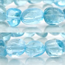 画像6: ブルートパーズ ブレスレット タンブル型 ブラジル産 【一点もの】 Blue topaz トパーズ 希少 11月誕生石 お守り 浄化 アクセサリー ヒーリング 天然石 パワーストーン カラーストーン (6)