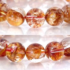 画像2:  オーロラクォーツ ブレスレット 11.5mm ブラジル産 【一点もの】 Aurora Quartz クォーツ リモナイト ヘマタイト 金魚水晶 お守り 浄化 アクセサリー ヒーリング 天然石 パワーストーン カラーストーン (2)