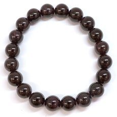 画像3:   スターガーネット ブレスレット 9.5mm ブラジル産 【一点もの】 Star Garnet ガーネット 柘榴石 スター効果 1月誕生石 お守り 浄化 アクセサリー ヒーリング 天然石 パワーストーン カラーストーン (3)