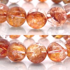 画像2:  オーロラクォーツ ブレスレット 14-15mm ブラジル産 【一点もの】 Aurora Quartz クォーツ リモナイト ヘマタイト 金魚水晶 お守り 浄化 アクセサリー ヒーリング 天然石 パワーストーン カラーストーン (2)