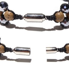 画像4: ペット用 ネックレス テラヘルツ × 北投石 編み 約18.5cm 日本製 自社製 マグネット 放射性 ラジウム 高純度 テラヘルツ鉱石 血流改善 小型犬 犬用 アクセサリー 健康ストーン ことほぎ 天然石 パワーストーン お守り ギフト (4)